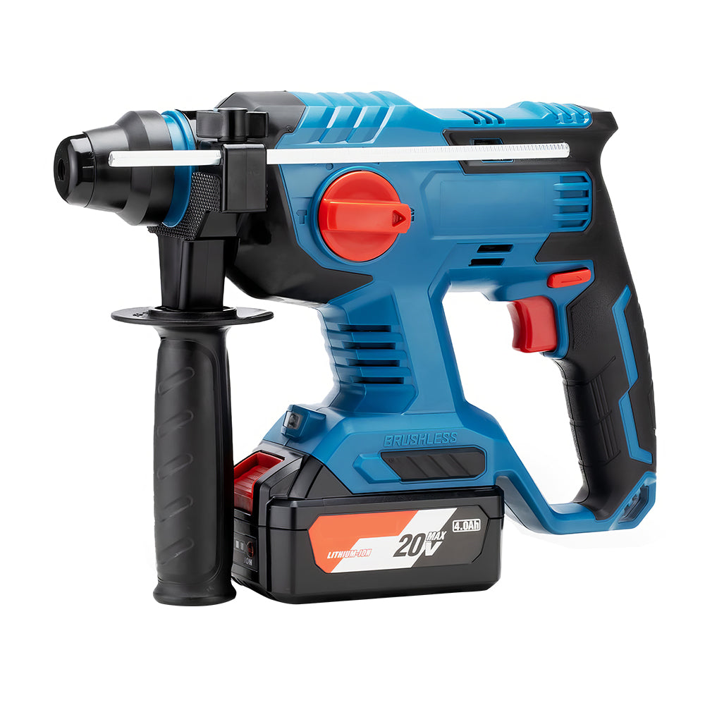 Cordless 20V SDS-Plus Rotary Hammer, 2.1J Impact, 4-Mode with Battery Kit