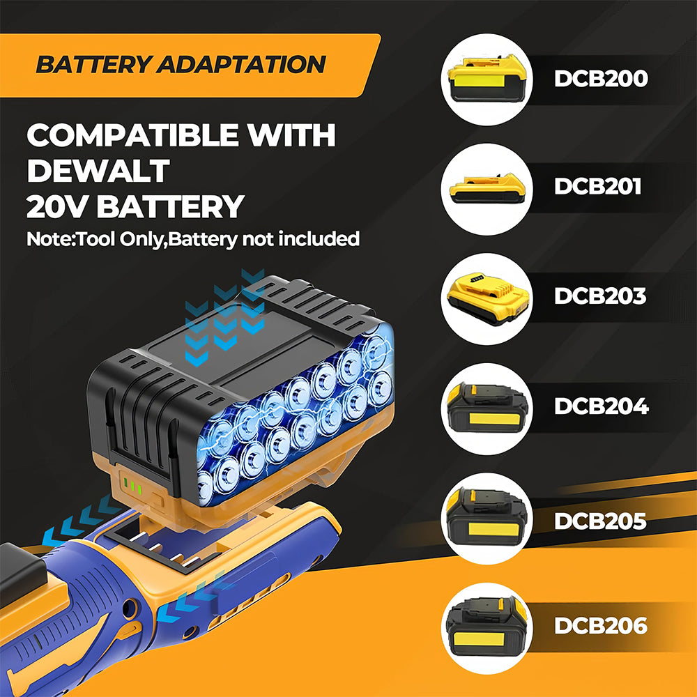 3/8" Cordless Ratchet Wrench, 60 Ft-lbs, Compatible with Dewalt 20V MAX