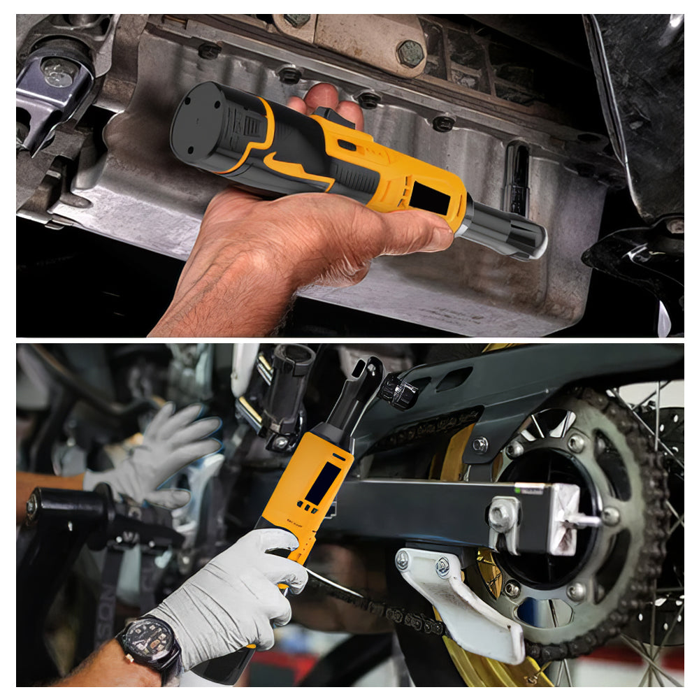 12V Cordless 3/8" Electric Ratchet Wrench, 40 Ft-lbs, 2 Batteries, 11 Sockets