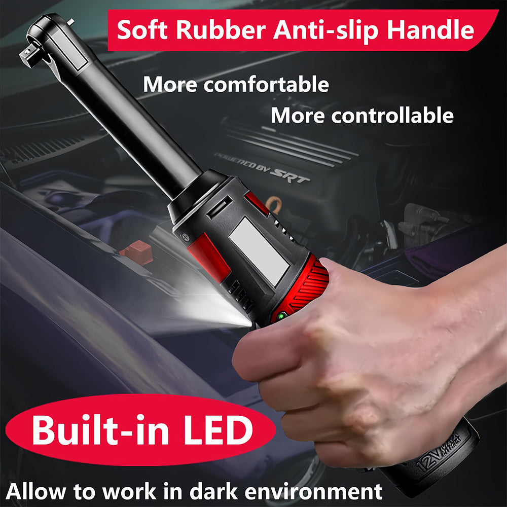 Electric Ratchet Wrench Battery Powered Ratchet Tool with 1 Hand Tool 7 Sockets 2 Screwdrivers 1 Extender