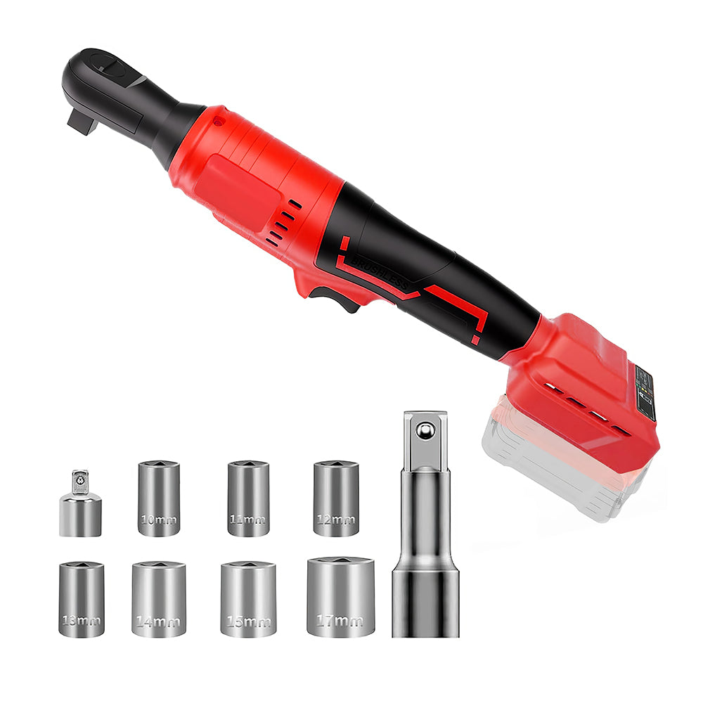 3/8" Cordless Brushless Ratchet Wrench, 75 Ft-lbs, Mil-waukee 18V Compatible