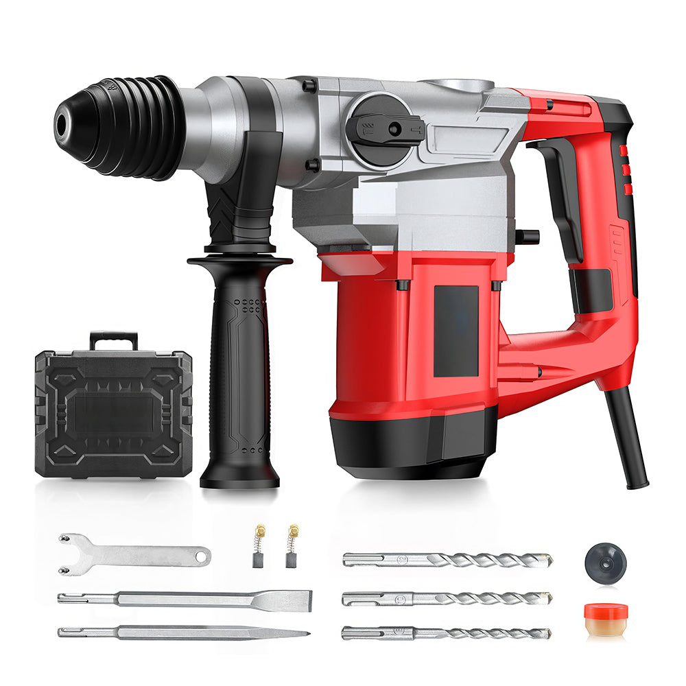 13A SDS-Plus 1-1/4" Rotary Hammer Drill with Vibration Control & Safety Clutch