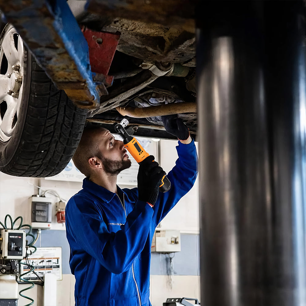 3/8" 12V Cordless Ratchet Wrench Kit, 40 Ft-lbs, Battery & Charger Included