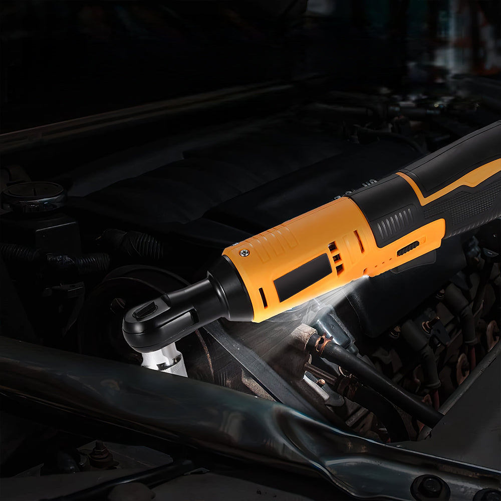 3/8" 12V Cordless Ratchet Wrench Kit, 40 Ft-lbs, Battery & Charger Included