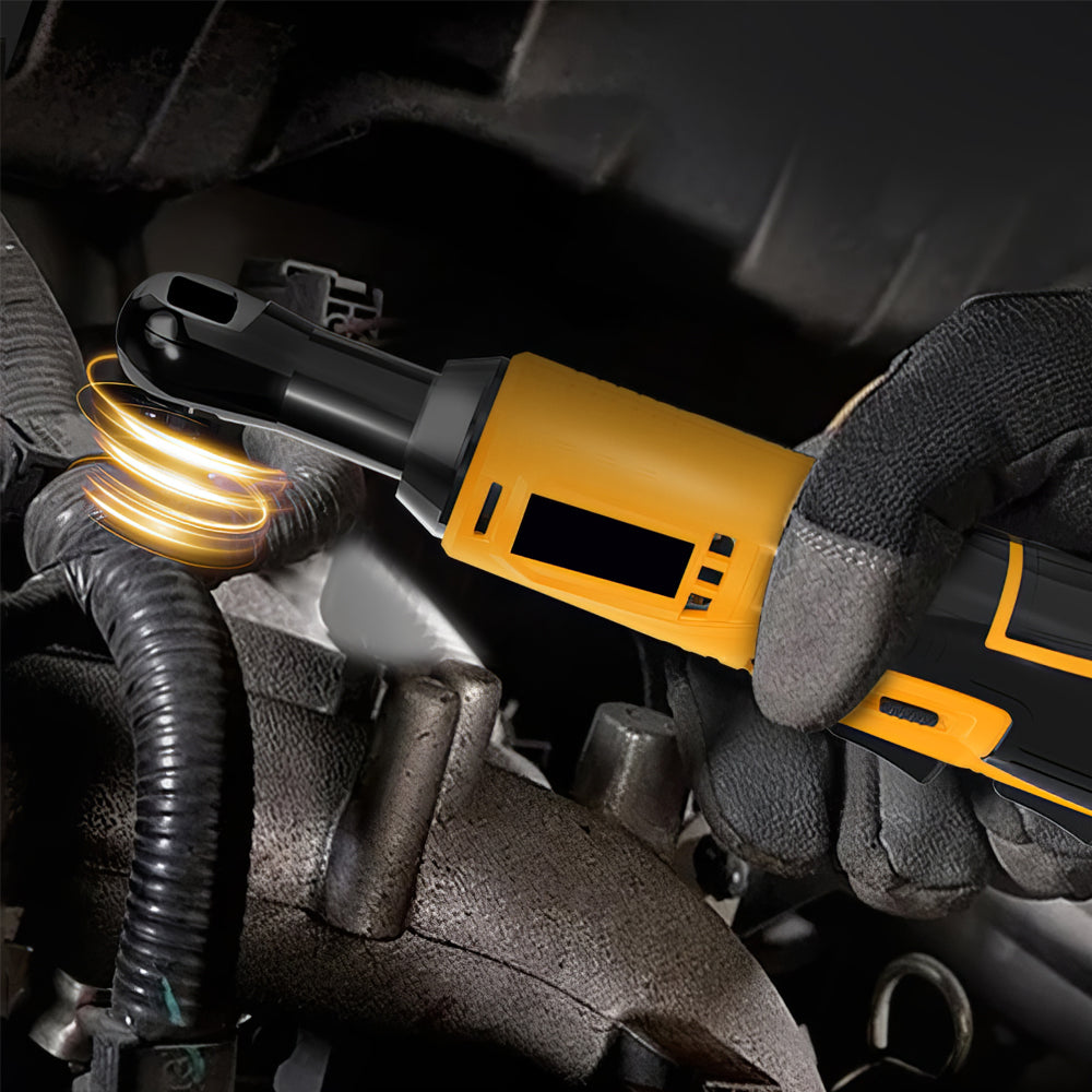 12V Cordless 3/8" Electric Ratchet Wrench, 40 Ft-lbs, 2 Batteries, 11 Sockets